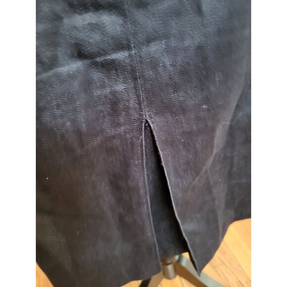 Ann Taylor Navy Faux Button Up Mini Skirt 12P Preppy Tailored Minimal Old Money - Picture 7 of 8